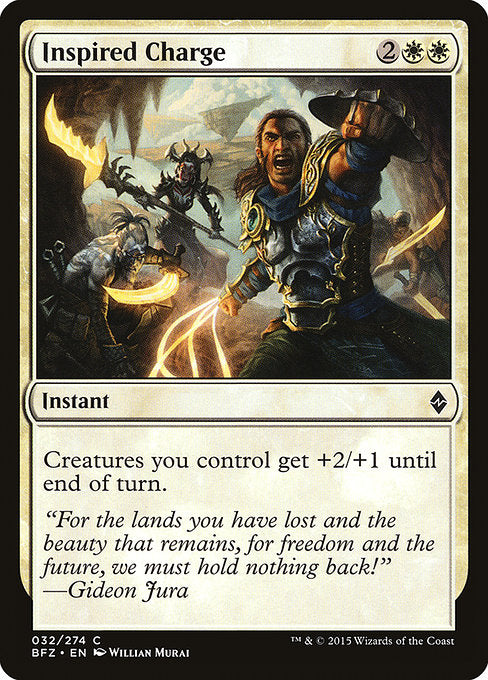 Inspired Charge (32) (Foil) - Battle for Zendikar - Game On