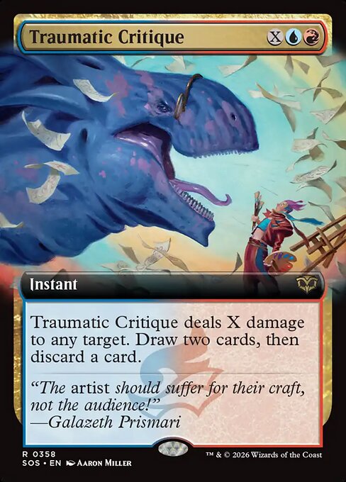 Traumatic Critique (358) - EXTENDED ART (Foil) - Secrets of Strixhaven - Game On