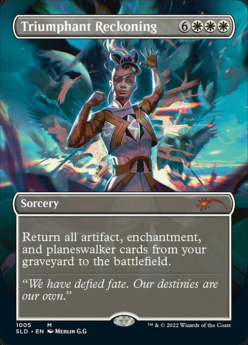 Triumphant Reckoning (1005) - BORDERLESS - FULL ART (Foil) - Secret Lair Drop - Game On