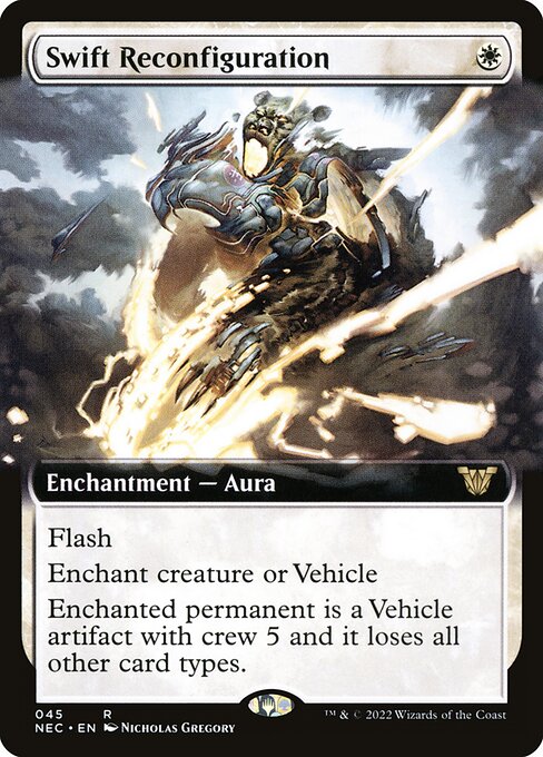 Swift Reconfiguration (45) - EXTENDED ART - Neon Dynasty Commander - Game On