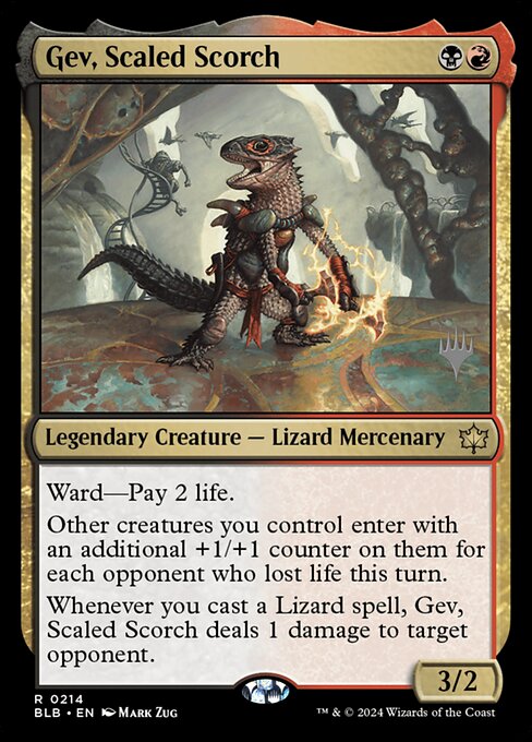 Gev, Scaled Scorch (214p) - Bloomburrow Promos - Game On