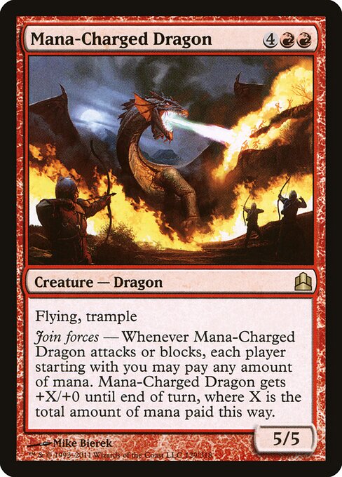 Mana-Charged Dragon (129) - Commander 2011 - Game On