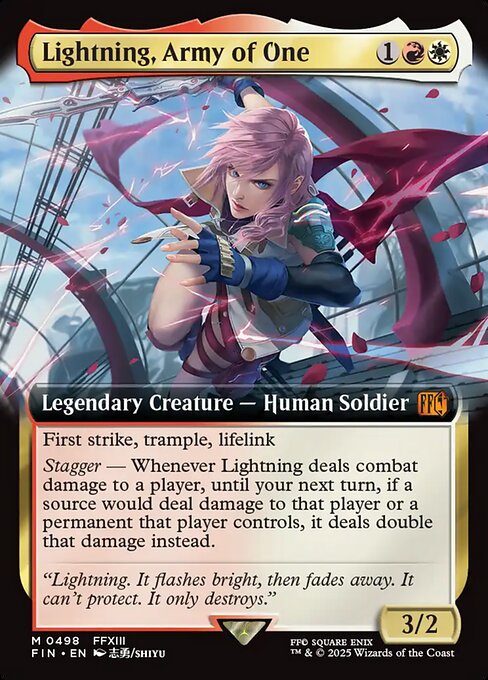 Lightning, Army of One (498) - EXTENDED ART - Final Fantasy - Game On