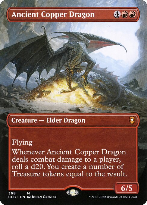 Ancient Copper Dragon (368) - BORDERLESS - FULL ART - Commander Legends: Battle for Baldur's Gate - Game On