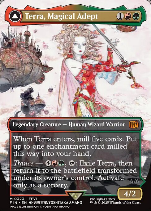 Terra, Magical Adept // Esper Terra (323) - BORDERLESS - FULL ART (Foil) - Final Fantasy - Game On
