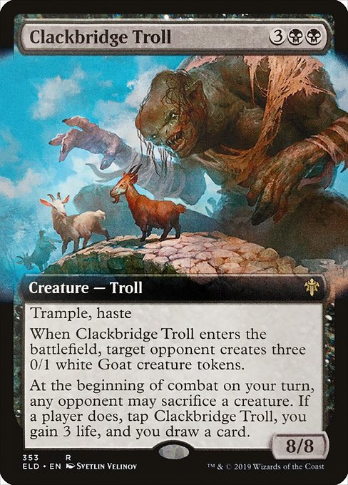 Clackbridge Troll (353) - EXTENDED ART - Throne of Eldraine - Game On