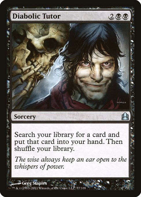 Diabolic Tutor (77) - Commander 2011 - Game On