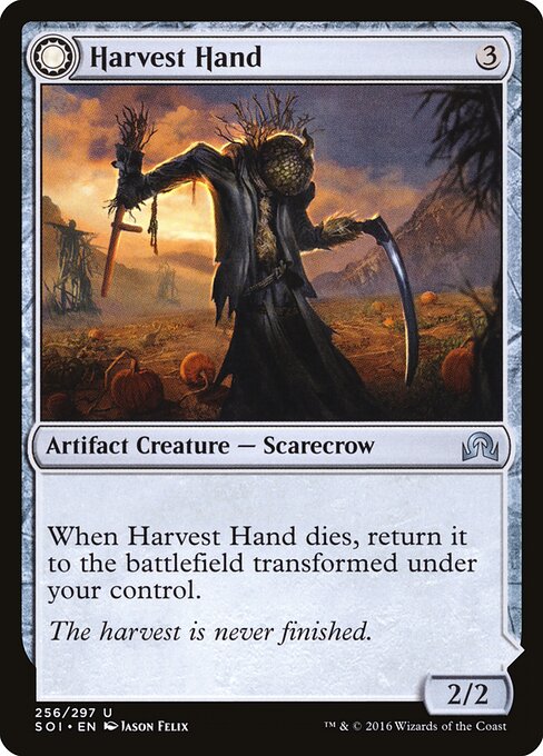Harvest Hand // Scrounged Scythe (256) (Foil) - Shadows over Innistrad - Game On