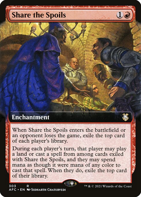 Share the Spoils (303) - EXTENDED ART - Forgotten Realms Commander - Game On