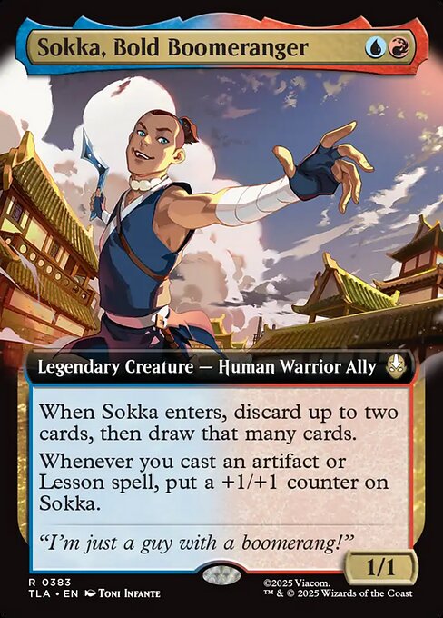 Sokka, Bold Boomeranger (383) - EXTENDED ART (Foil) - Avatar: The Last Airbender - Game On