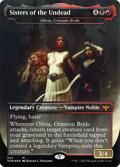 Olivia, Crimson Bride (343) - BORDERLESS - FULL ART - Innistrad: Crimson Vow - Game On
