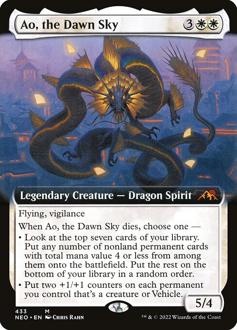 Ao, the Dawn Sky (433) - EXTENDED ART - Kamigawa: Neon Dynasty - Game On