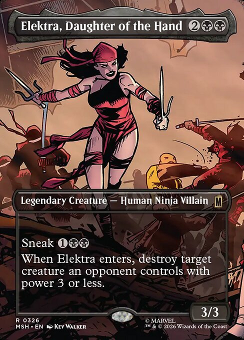 Elektra, Daughter of the Hand (326) (Foil) - Marvel Super Heroes - Game On