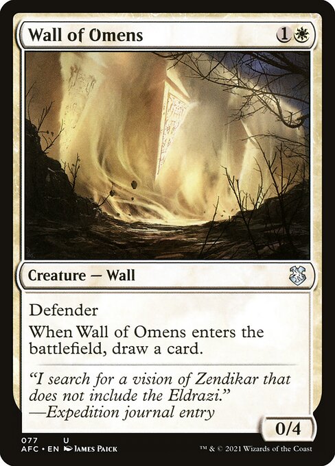 Wall of Omens (77) - Forgotten Realms Commander - Game On
