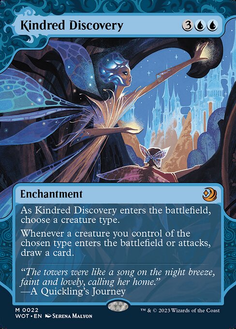 Kindred Discovery (22) - BORDERLESS (Foil) - Wilds of Eldraine: Enchanting Tales - Game On