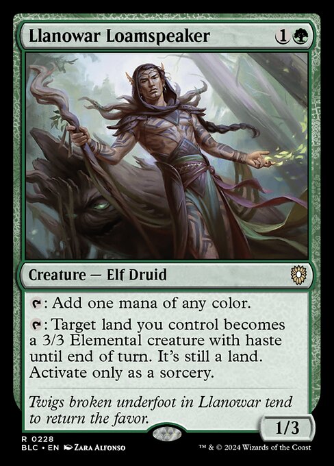 Llanowar Loamspeaker (228) - Bloomburrow Commander - Game On