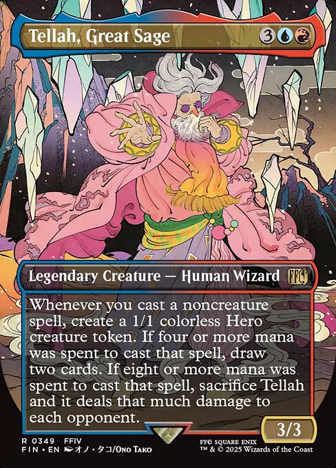Tellah, Great Sage (349) - BORDERLESS - FULL ART (Foil) - Final Fantasy - Game On