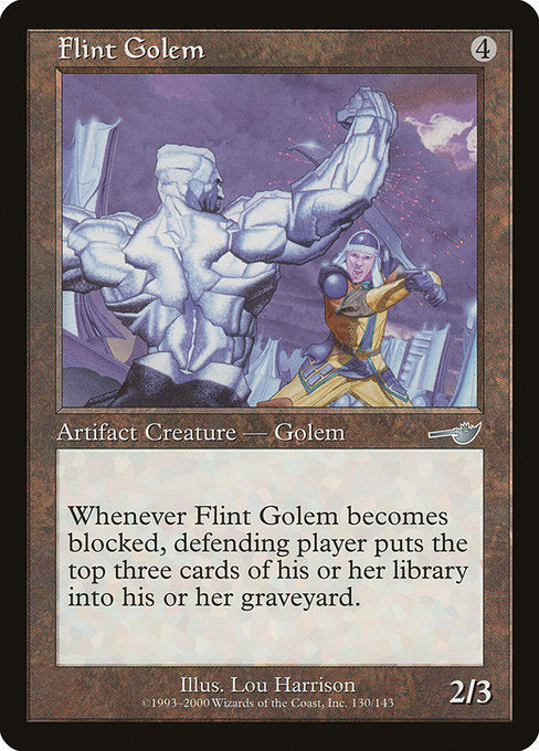 Flint Golem (130) (Foil) - Nemesis - Game On