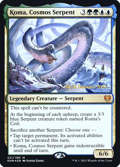 Koma, Cosmos Serpent (221s) (Foil) - Kaldheim Promos - Game On