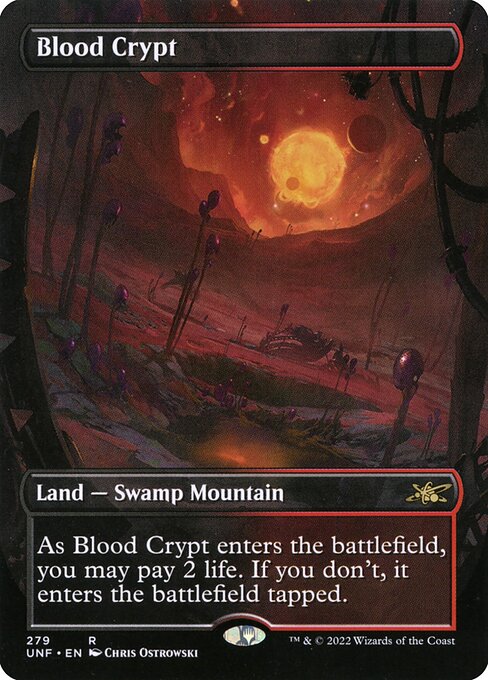 Blood Crypt (279) - BORDERLESS - FULL ART (Foil) - Unfinity - Game On