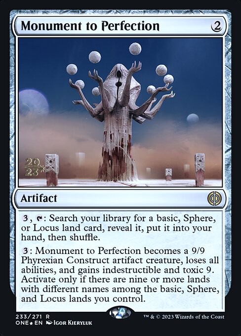 Monument to Perfection (233s) (Foil) - Phyrexia: All Will Be One Promos - Game On