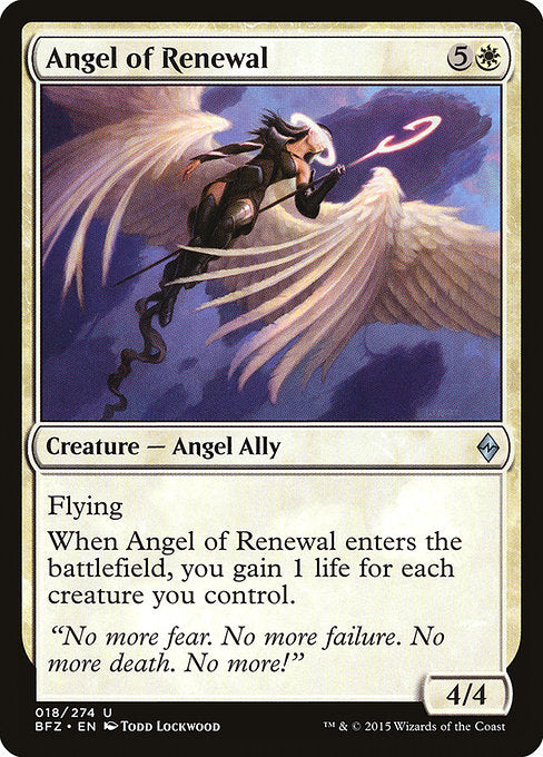 Angel of Renewal (18) (Foil) - Battle for Zendikar - Game On