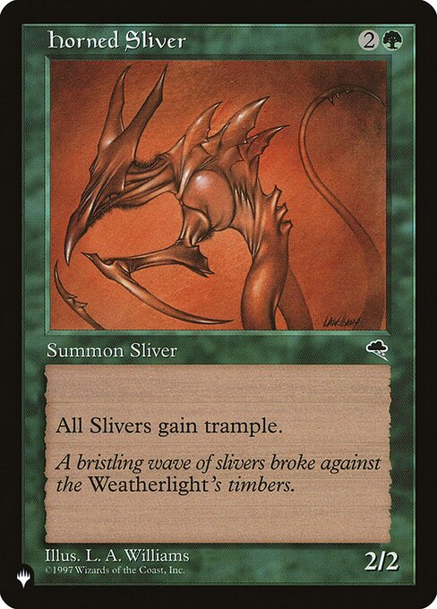 Horned Sliver (TMP-234) - The List - Game On