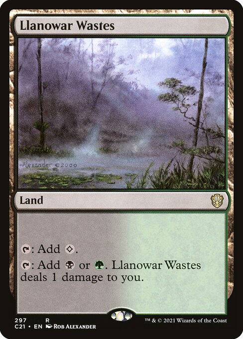 Llanowar Wastes (297) - Commander 2021 - Game On