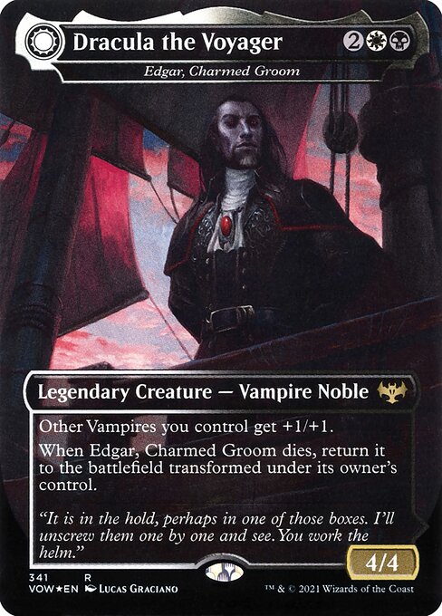 Edgar, Charmed Groom // Edgar Markov's Coffin (341) - BORDERLESS - FULL ART (Foil) - Innistrad: Crimson Vow - Game On