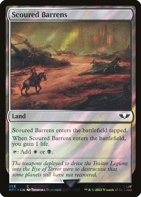 Scoured Barrens (293★) (Foil) - Warhammer 40,000 Commander - Game On