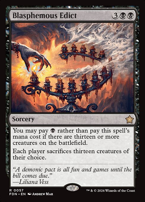 Blasphemous Edict (57) (Foil) - Foundations - Game On