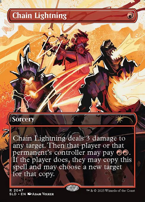 Chain Lightning (2047) - BORDERLESS - FULL ART - Secret Lair Drop - Game On