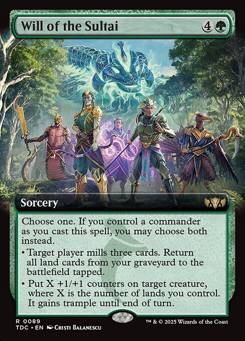 Will of the Sultai (89) - EXTENDED ART - Tarkir: Dragonstorm Commander - Game On