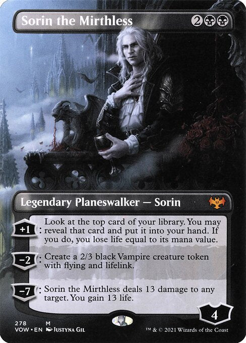 Sorin the Mirthless (278) - BORDERLESS - FULL ART (Foil) - Innistrad: Crimson Vow - Game On