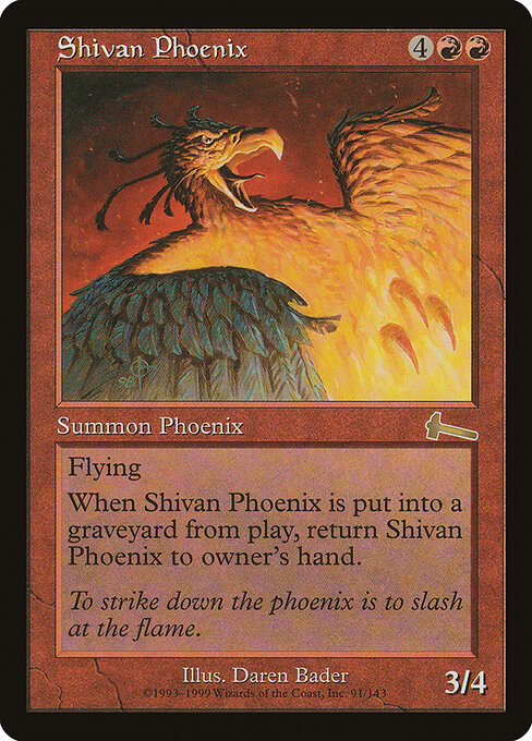 Shivan Phoenix (91) - Urza's Legacy - Game On