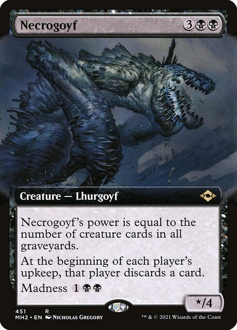 Necrogoyf (451) - EXTENDED ART (Foil) - Modern Horizons 2 - Game On