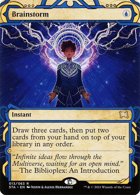 Brainstorm (13) - BORDERLESS (Etched) - Strixhaven Mystical Archive - Game On
