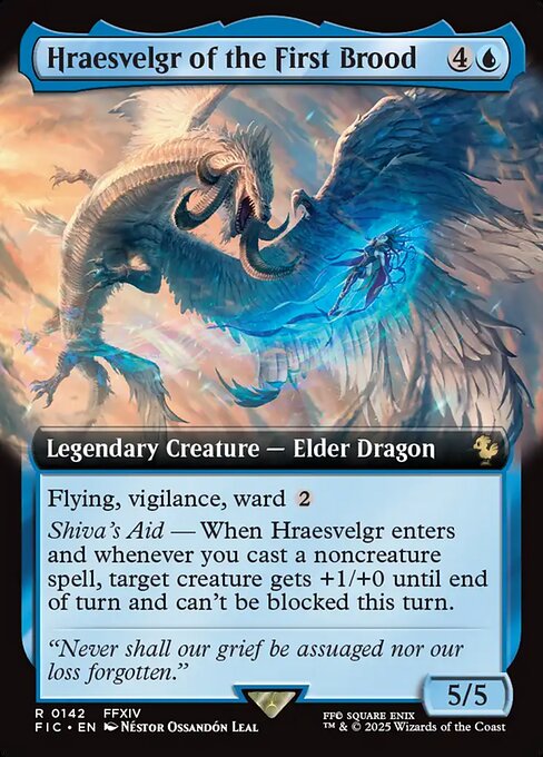 Hraesvelgr of the First Brood (142) - EXTENDED ART - Final Fantasy Commander - Game On
