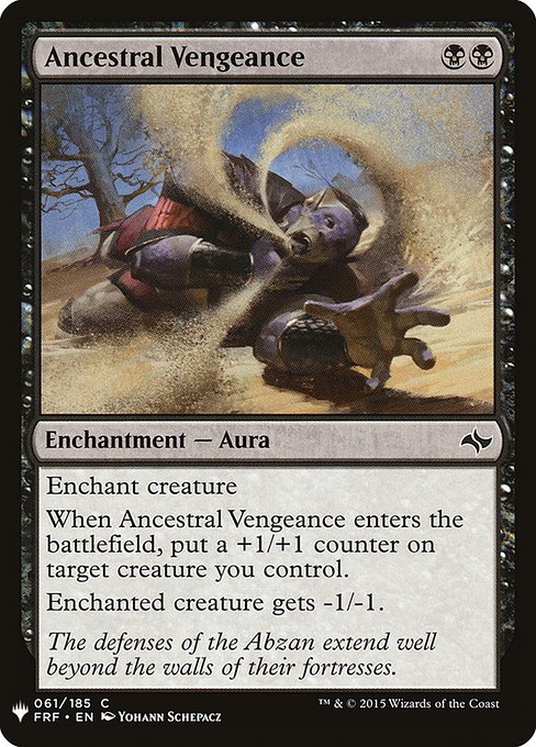 Ancestral Vengeance (FRF-61) - The List - Game On