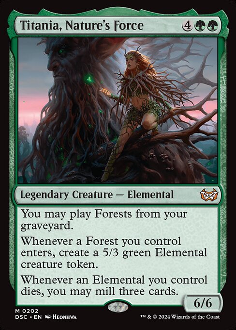 Titania, Nature's Force (202) - Duskmourn: House of Horror Commander - Game On