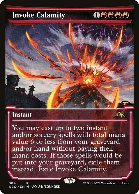 Invoke Calamity (384) - SHOWCASE (Foil) - Kamigawa: Neon Dynasty - Game On