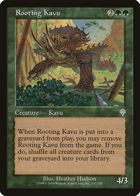 Rooting Kavu (207) (Foil) - Invasion - Game On