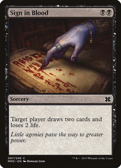 Sign in Blood (97) - Modern Masters 2015 - Game On