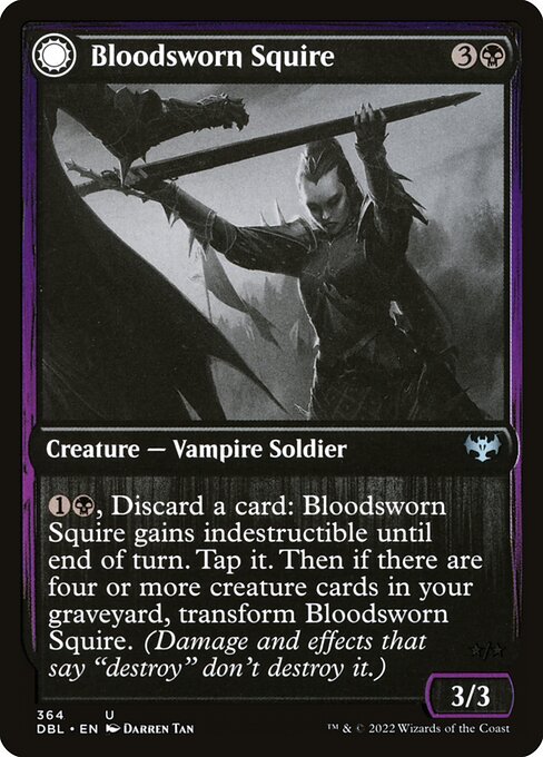 Bloodsworn Squire // Bloodsworn Knight (364) (Foil) - Innistrad: Double Feature - Game On