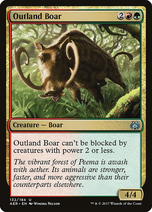 Outland Boar (132) (Foil) - Aether Revolt - Game On