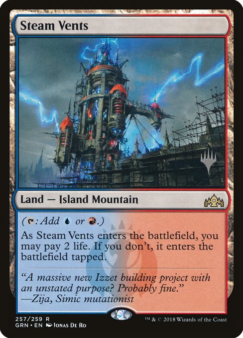 Steam Vents (257p) (Foil) - Guilds of Ravnica Promos - Game On