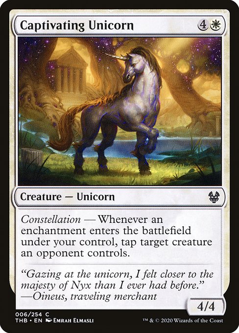 Captivating Unicorn (6) (Foil) - Theros Beyond Death - Game On