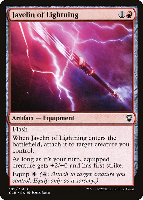 Javelin of Lightning (185) (Foil) - Commander Legends: Battle for Baldur's Gate - Game On