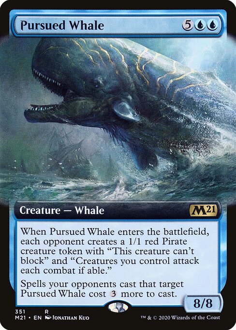 Pursued Whale (351) - EXTENDED ART (Foil) - Core Set 2021 - Game On