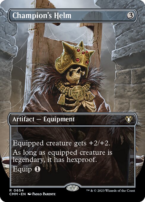 Champion's Helm (654) - BORDERLESS - FULL ART - Commander Masters - Game On